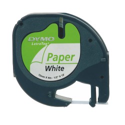 Tape Paper/White 12mx4mm f Letratag