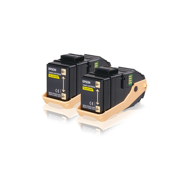 Epson Double Pack Toner Cartridge Yellow 7.5kx2