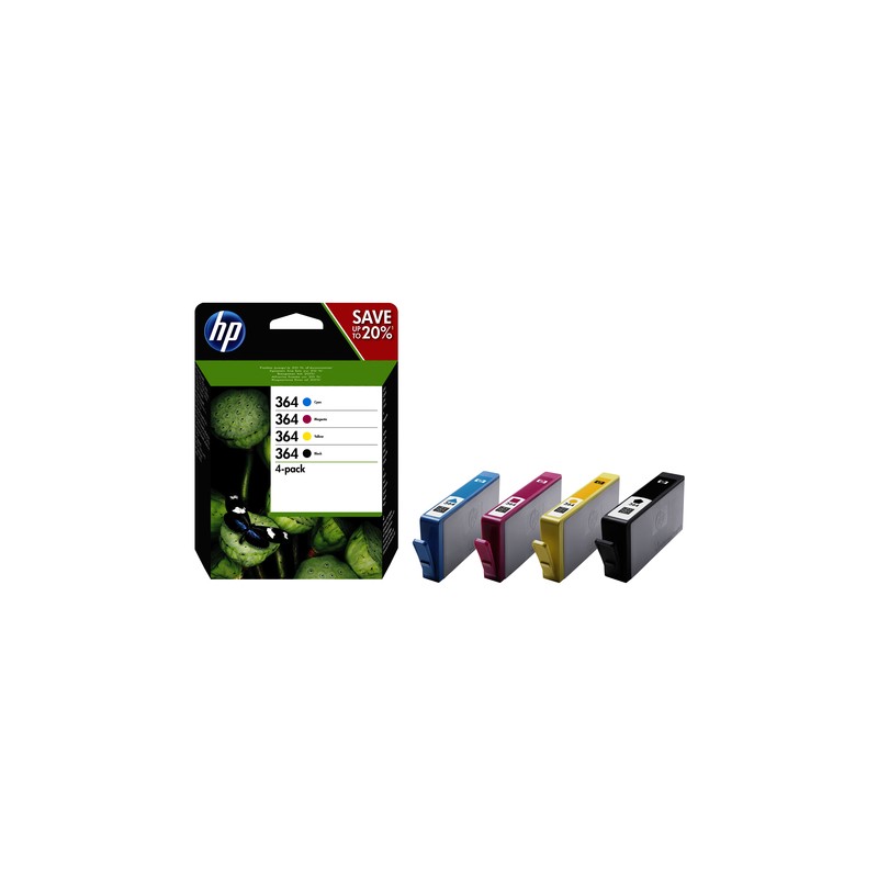 HP 364 CMYK Ink Cart Combo Content Pack