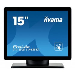 iiyama ProLite T1521MSC-B1 touch screen monitor 38.1 cm (15") 1024 x 768 pixels Black Multi-touch Tabletop