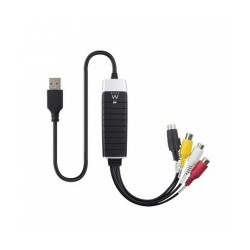 Ewent EW3706 cable interface/gender adapter USB 2.0 S-Video/Composite AV Black,Grey,Red,White,Yellow