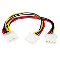 StarTech.com LP4 to 2x LP4 Power Y Splitter Cable M/F