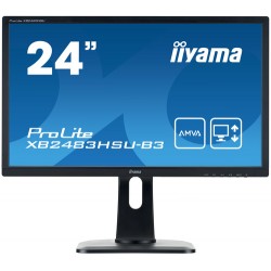 iiyama ProLite XB2483HSU-B3 LED display 60.5 cm (23.8") 1920 x 1080 pixels Full HD Flat Matt Black