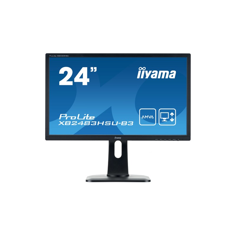 iiyama ProLite XB2483HSU-B3 LED display 60.5 cm (23.8") 1920 x 1080 pixels Full HD Flat Matt Black