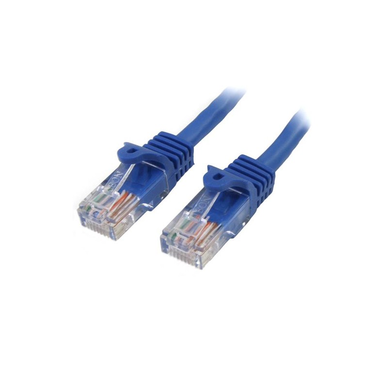 StarTech.com 45PAT50CMBL networking cable 0.5 m Cat5e U/UTP (UTP) Blue