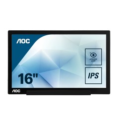 AOC Style-line I1601FWUX computer monitor 39.6 cm (15.6") 1920 x 1080 pixels Full HD LED Flat Black