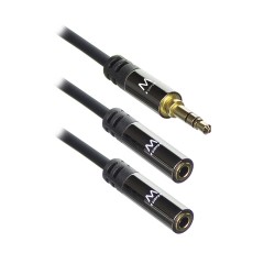 Ewent EW9236 audio cable 0.15 m 3.5mm 2 x 3.5mm Black