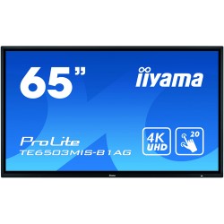 iiyama ProLite TE6503MIS-B1AG touch screen monitor 163.8 cm (64.5") 3840 x 2160 pixels Black Multi-touch Multi-user