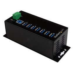 StarTech.com 7-Port Industrial USB 3.0 Hub with External Power Adapter - ESD & 350W Surge Protection